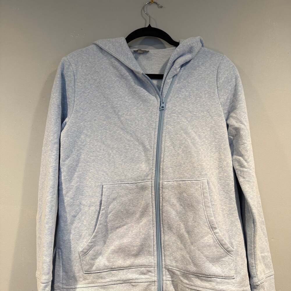 T by Talbots Hoodie Womens Blue Hooded Full Zip